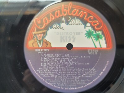 Kiss Destroyer NBLP 7025 First Press Bogart Label OG Inner