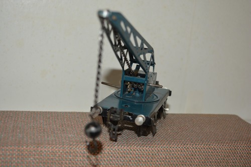 Marklin Prewar O Gauge Train Car Crane Freight Derrick Blue Germany - Picture 13 of 16
