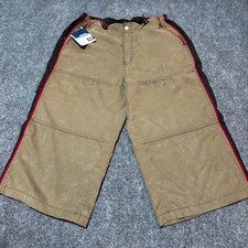 NEW Bench Pants Mens 30 Brown Flat Front Adjustable Cords 3/4 Length Utility