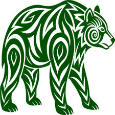 30 Custom Green Exotic Bear Personalized Address Labels