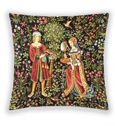 Gobelin Tapisserie Tapestry Kissen Paneel Porträt W. Moris Basteln Stoff 48x48cm - Bild 30 von 31