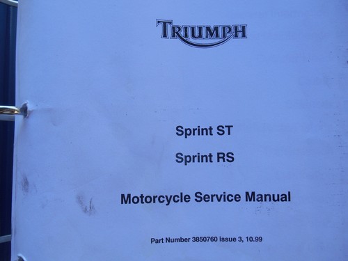 TRIUMPH SPRINT ST / SPRINT RS Motorcycles Workshop Service Manual 4 ring binder - Bild 3 von 7
