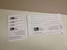 LOT of 4 Zebra Feeder Cleaning Cards + 4 Long Cards P110i P120i 800105-004 /-006