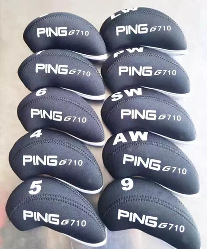10Pcs 456789PASL Golf Iron HeadCovers For PING Neoprene G425 g430 G710 i59 i525 - Picture 3 of 16