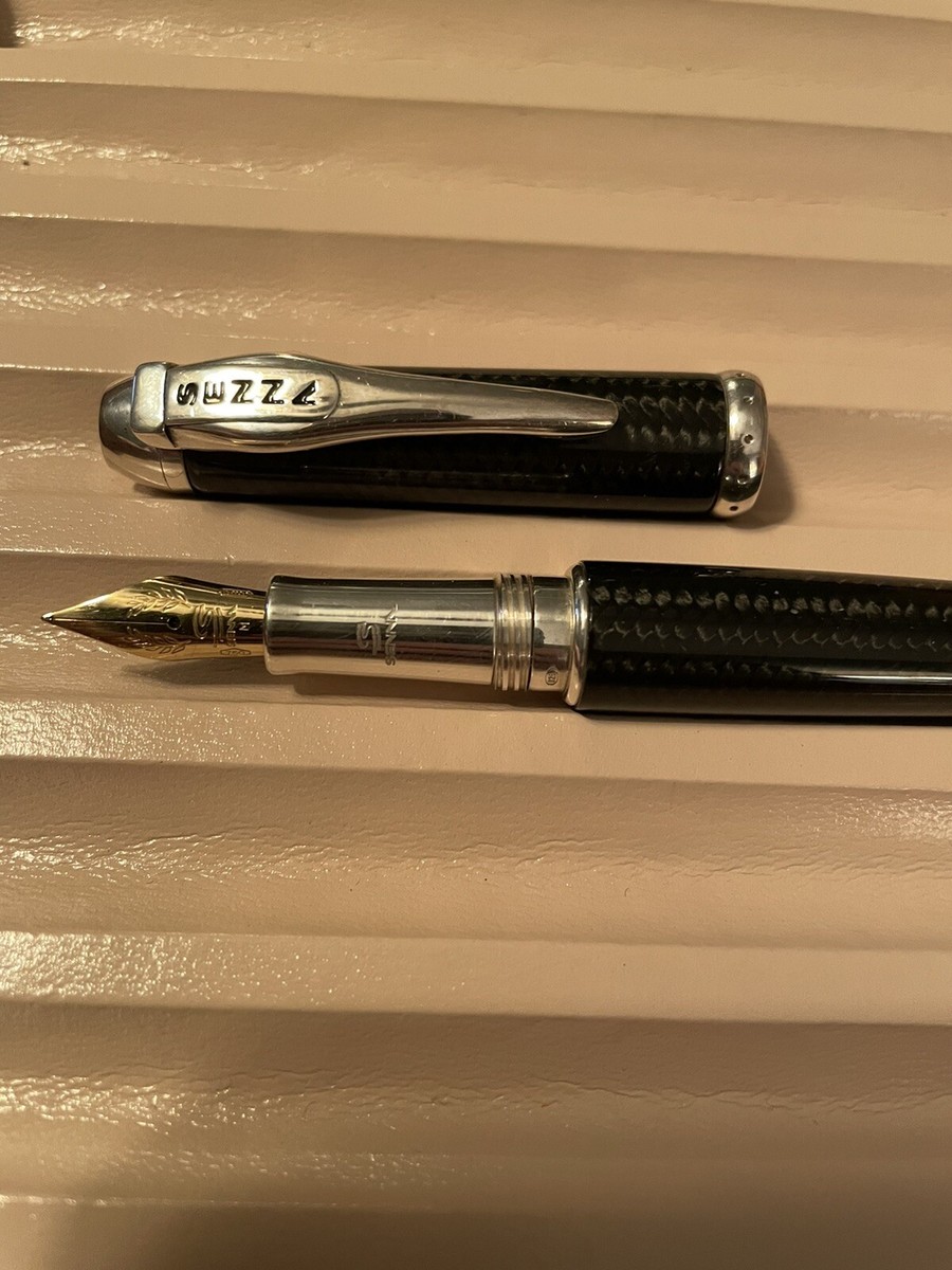 筆記具 Montegrappa Ayrton Senna Carbon Fibre BP Montegrappa Ayrton Senna Black Carbon Fiber Fountain Pen - Medium