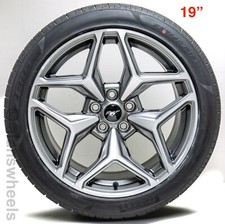 4 NEW Ford Mustang 19” Staggered Factory OEM  Silver Machined Wheels Rims Tires 