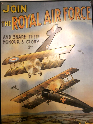 Join the Royal Air Force METAL SIGN AAA Sign Co.British German Airplane - Picture 3 of 10