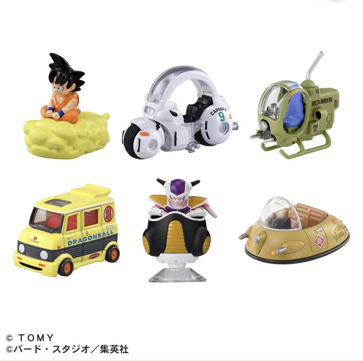 Dream Tomica Dragon Ball Collaboration 6-Car Set Takara Tomy Diecast Models