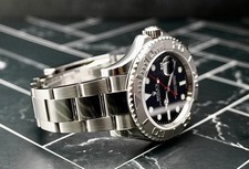 Rolex 40mm Yacht Master SS Platinum Bezel Blue Dial Mens Watch 116622 Box Card 3