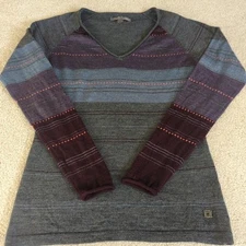 Smartwool Sweater Womens Small Gray Multicolored Striped Merino Wool Blend 