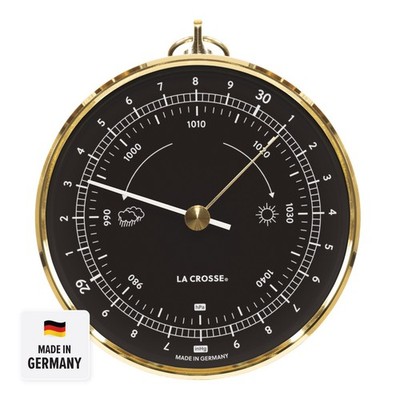 138-611B La Crosse Technology TFA Metal Analog Dial Barometer - Made In Germany