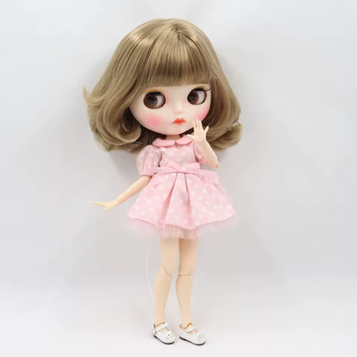 Nude Customized Makeup Blythe Factory Hair Honey Jointed No Dress/Accessories