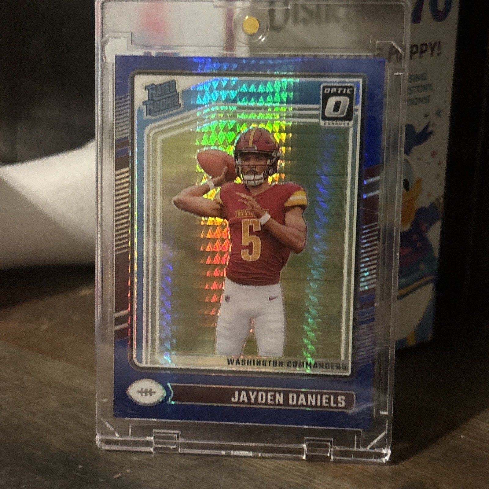2024 Panini Donruss Optic Rated Rookie Jayden Daniels #248 Blue Hyper Prizm (RC)