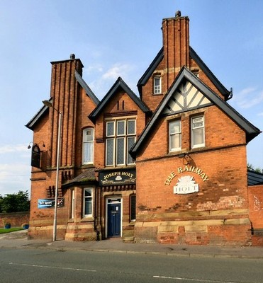 Foto 6x4 The Railway Failsworth Holts' Pub an der Ecke Dean La c2016