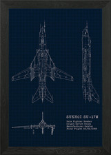 sukhoi 17m poster arte da parete con cornice quadro stampa su tela