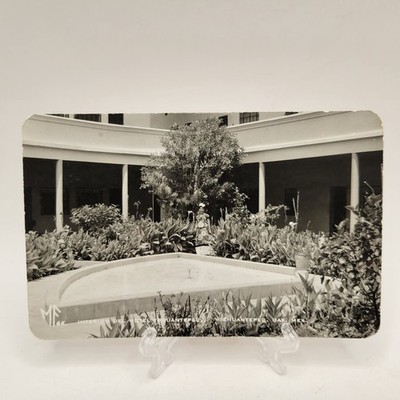 RPPC Interior Hotel Tehuantrpec Oaxaca Mexico Atrium 1950s