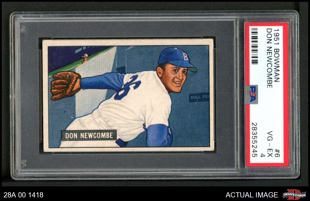 1951 Bowman #6 Don Newcombe Dodgers PSA 4 - VG/EX