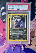 PSA 7 2001 Pokemon Neo Discovery #4 Houndoom Holo Unlimited SWIRL on eBay