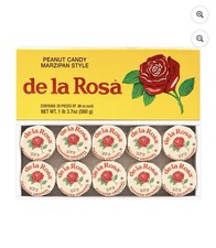 de la Rosa Mazapan Original Peanut Candy Marzipan Style 20 Pieces 560g Mexican