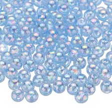 1000pcs Acrylic Round Beads AB Colors 6mm Loose Craft Beads Light Blue AB