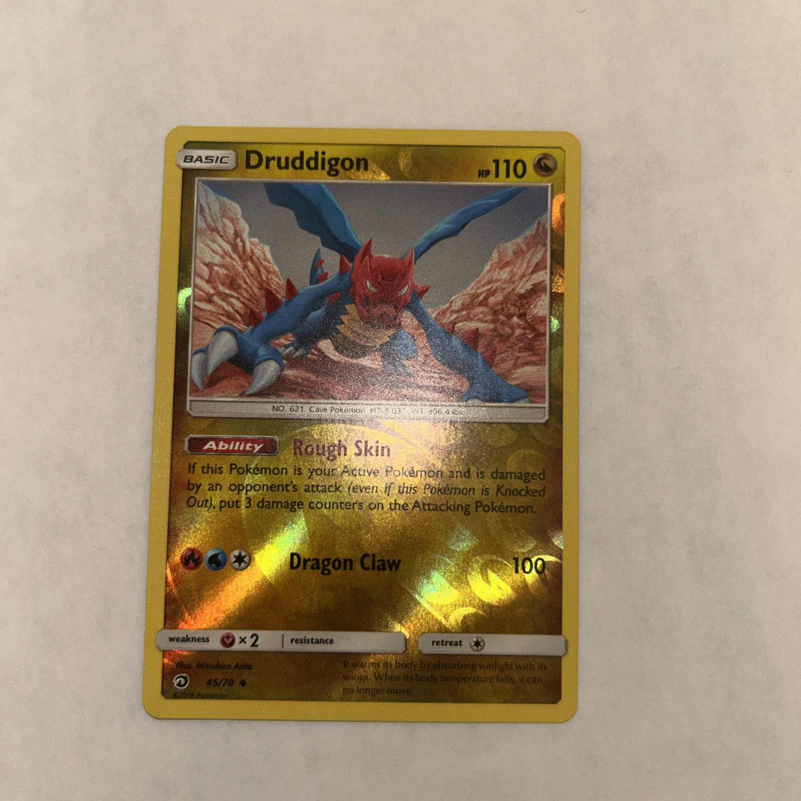 Pokemon -  Druddigon 45/70 - Reverse Holo - Dragon Majesty - NM/M