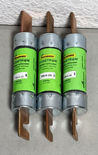  3 Cooper Bussmann FRN-R-100 Fuses Dual-Element Time Delay Class RK5