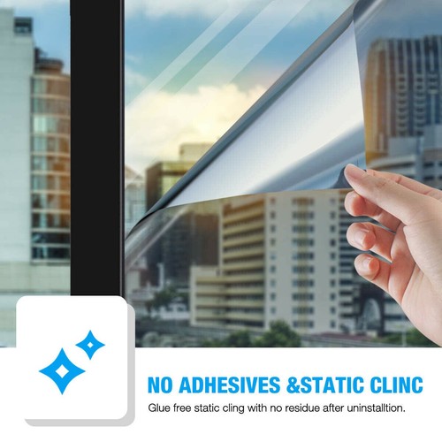 Glass Film Office Replacement Scraper Mirror Silver 20\"X10FT 300*50cm - Picture 10 of 11