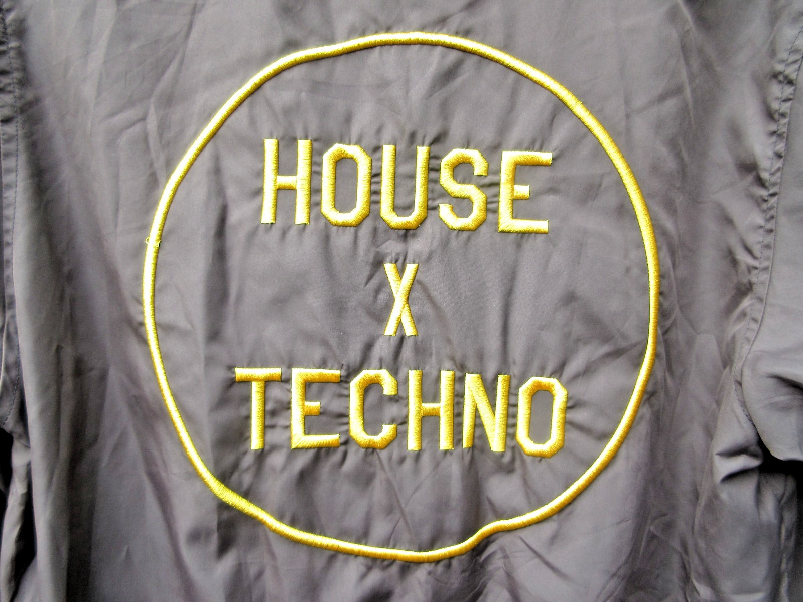 2019 CRSSD Fest San Diego sz S Small Bomber Jacket Brown & Yellow House X Techno - second product detail image