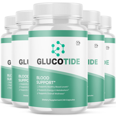 (5 Pack) Glucotide Advanced Blood Support Supplement Gluco Tide 300 Capsules