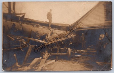 K27/ Versailles Ohio RPPC Postcard c1910 Railroad Wreck Disaster 352
