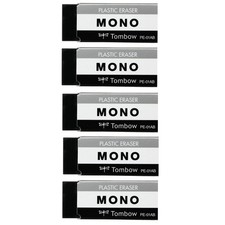 Tombow MONO Eraser, Black, 5-Piece Set, PE01 43 x 17mm , JCC-561