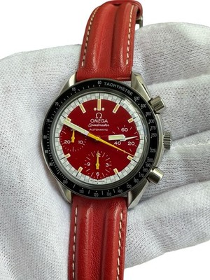 Omega Speedmaster  Schumacher 3810.61.41 Red Dial  Excellent Condition