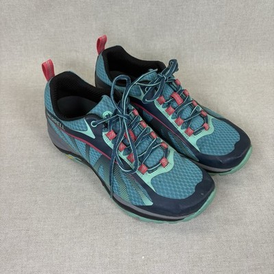 Merrell Women Siren Edge 3 Shoes Hiking Trail Size 7M J35514 Vibram Sole Green