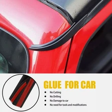 For 2007-2018 Jeep Wrangler JK Water Rain Diverter Gutter Extension Accessories