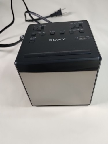 Sony ICF-C1T Desktop Wecker AM FM Radio Schwarz Automatik