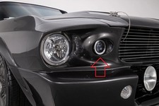 White Halo Upper Fog Light Kit For Ford Mustang Eleanor Shelby Gt-500 Fastback White Halo Upper Fog Light Kit For Ford Mustang Eleanor Shelby Gt-500 Fastback