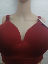 Conturve Supportive Comfort Boost Wirefree Shaping Bra 2XL Maroon