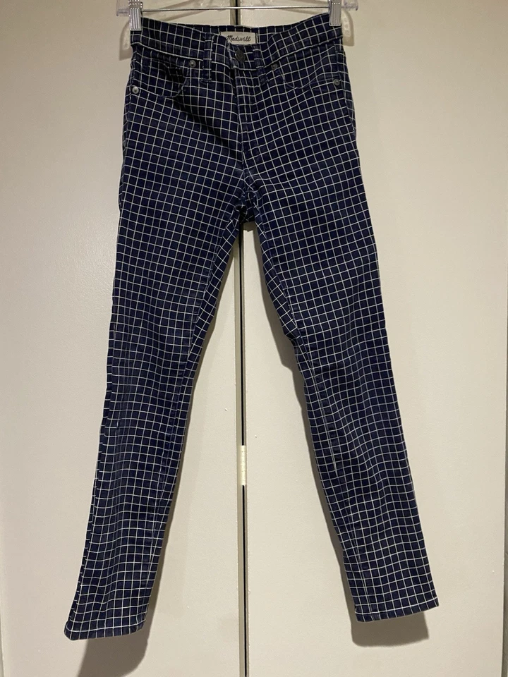 Pantalones de mezclilla ajustados de tiro alto Madewell para mujer de 9": edición Windowpane talla 24 Foto 3 de 4