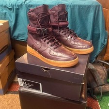 Nike 864024-600 SF Air Force 1 AF1 Alto Profundo Borgoña Bota Zapato Tenis Ejército 9.5