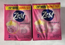 (2) PKS-4 Bars ZEST Moisturizing Lush Orchid & Almond Oil Bar Soap BONUS SIZE