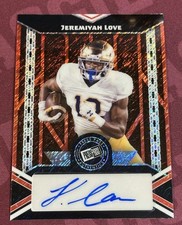 ‼️2024 Leaf Press Pass Jeremiyah Love Auto #4/5 Notre Dame Fighting Irish