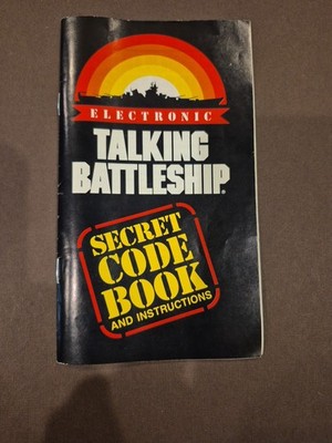  MB Electronic Talking Battleship Secret Code & Instructions Book Vintage 1989