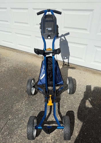Sun Mountain 4 Wheel Push Golf Cart, Blue - Picture 2 of 16