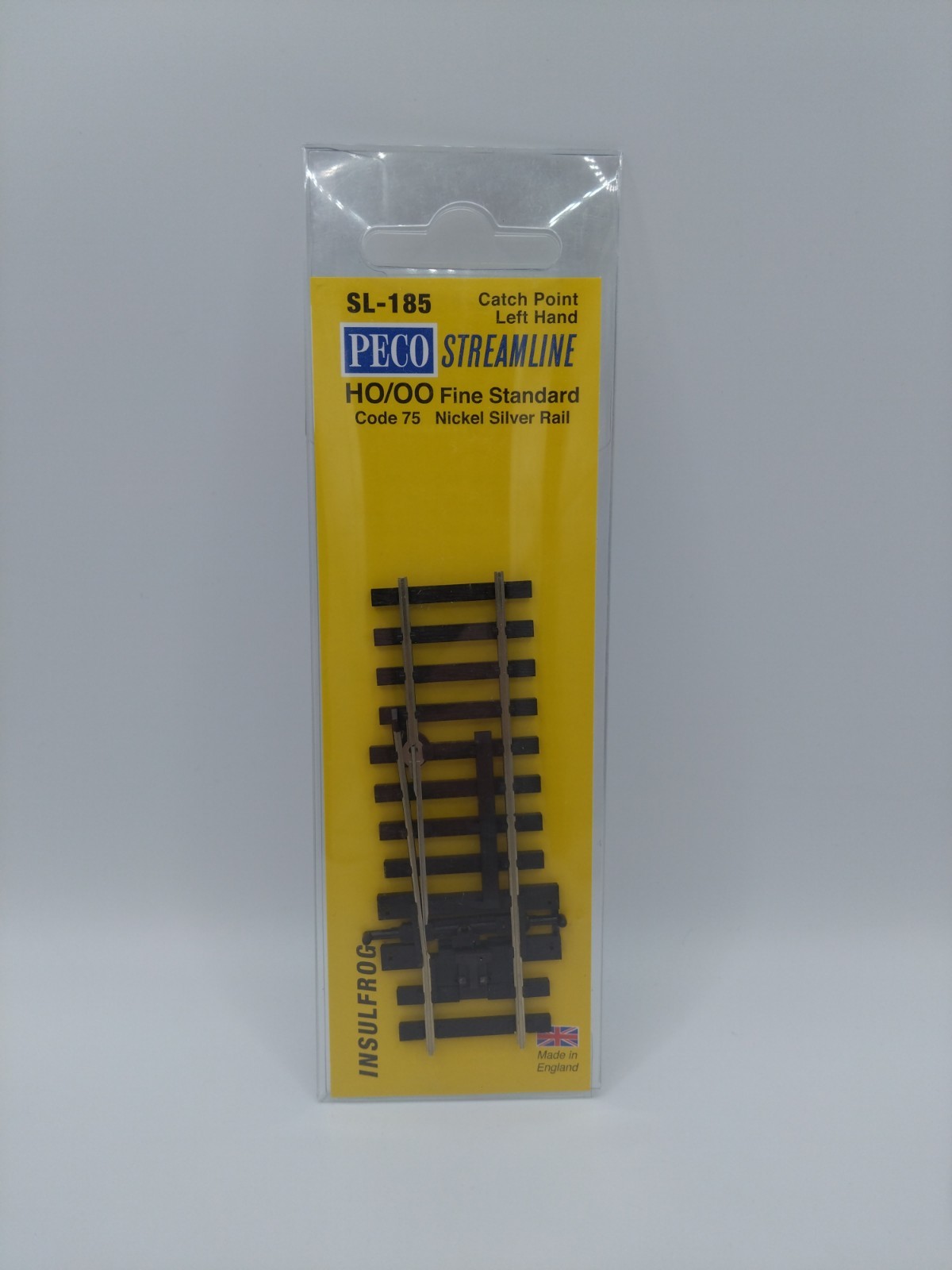 PECO SL-185 HO/OO Gauge Code 75 Insulfrog Left Hand Catch Point