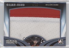 2015 Leaf ITG Heroes & Prospects Game Used Jersey Platinum 4/10 Dillon Dube 1p0