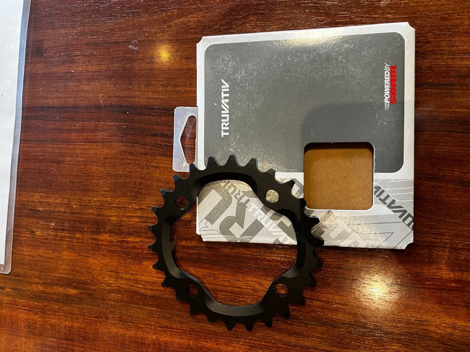 NOS 26T TRUVATIV SRAM Black ALUMINUM 4 BOLT Chainring 80mm BCD for MTB Double - Image 3 of 3