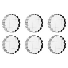 1" Acrylic Stamp Block, 6Pcs Stamping Block with Grid Lines Round