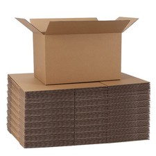 CRUGLA 40 Packs 10x6x6 Shipping Boxes Corrugated Cardboard Inch, Brown