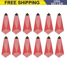 Pack of 12 Red Warning Flags Heavy Duty Grommet Safety Flags for Outdoor Use