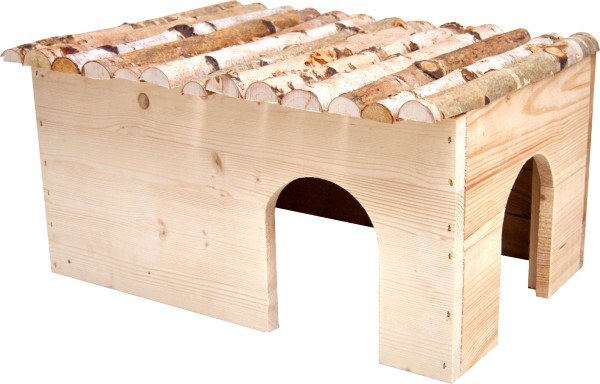 Ollesch Nagerhaus Hagar L 40X23X20 Cm, Mit Birkendach Nagerhaus-image
